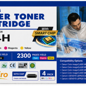 Canon 054H CRG Compatible Toner Cartridge High Yield BK,C,Y,M