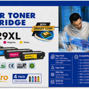 Brother TN229XLBK Compatible BK,M,C,Y Toners Cartridge High Yield - With Chip