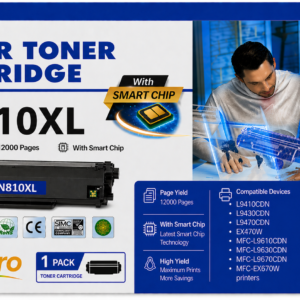 Brother TN810XL-BK Compatible Black Toner Cartridge- High Yield