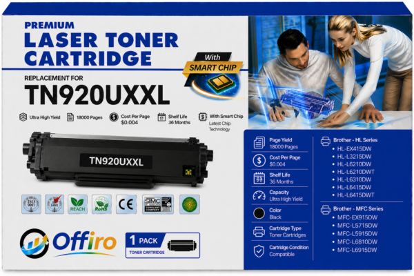 Brother TN920UXXL DR920 Compatible Toner Cartridge and Drum Ultra High Yield - With Chip